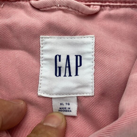 Gap Pink Jacket Women Size Extra Large XL Button Up Short Length Casual Cute - Picture 7 of 13